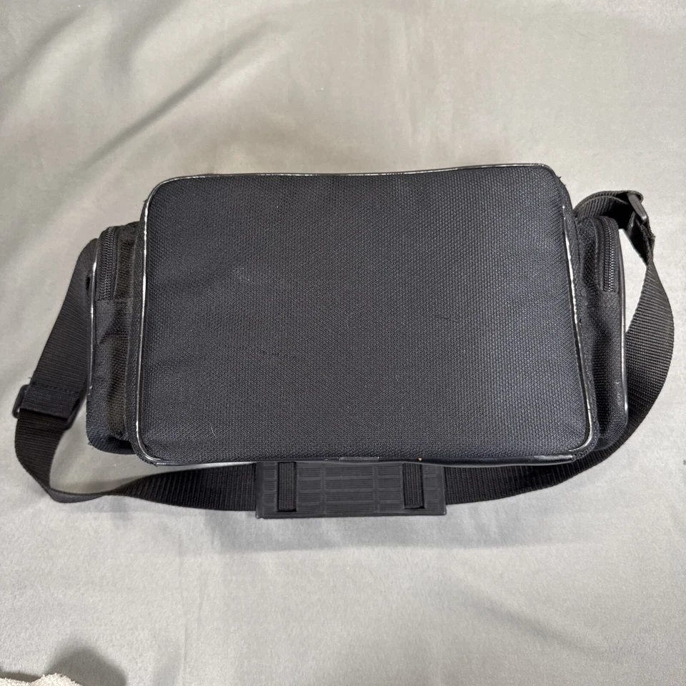 Bolso de hombro vintage para cámara Canon - negro - bolsillos laterales y delanteros con cremallera Foto 4 de 4