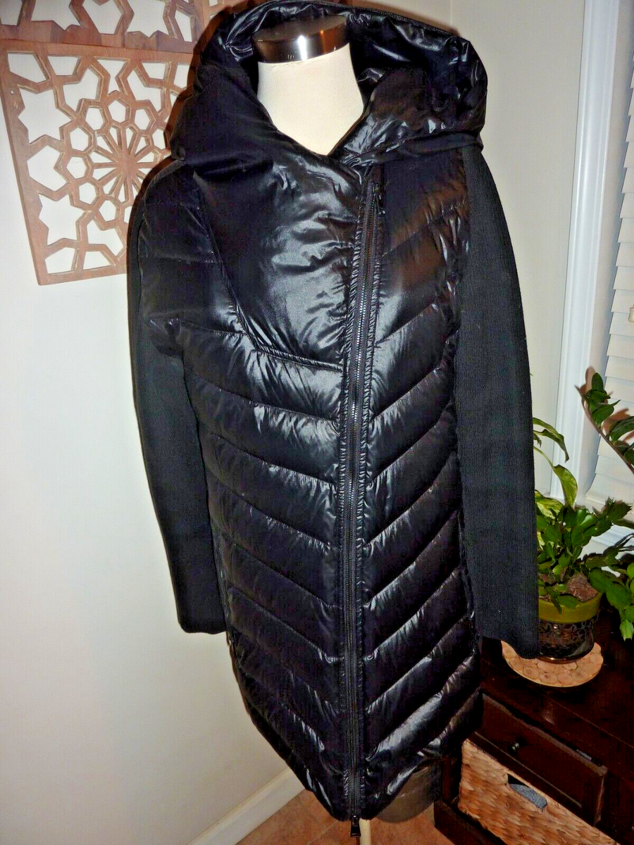 Calvin Klein Women's Activewear Asymmetrical Puffer HOODED Jacket SIZE LARGE