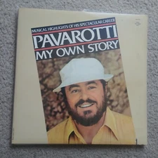 PAVAROTTI 2 LPs My Own Story 1981 London Records Foldout w/ B/W Photo Insert