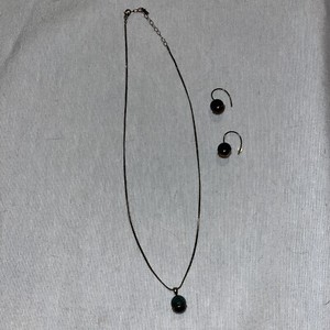 Authentic Chan Luu Gold Plated Sterling Dipped Aventurine Necklace And Earring Set