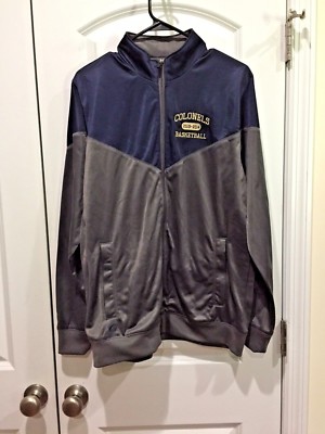 Mens Blue and Gray WJ Colonels Basketball Zip up jacket 2013-2014 Sz Med OR XL