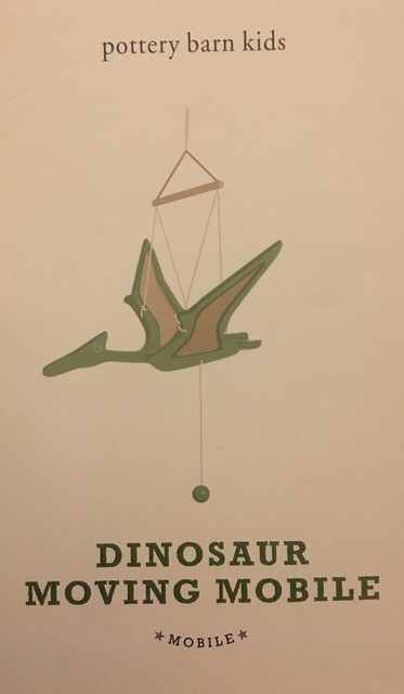 Pottery Barn Kids New Dino Moving Mobile Flying Dinosaur Ceiling