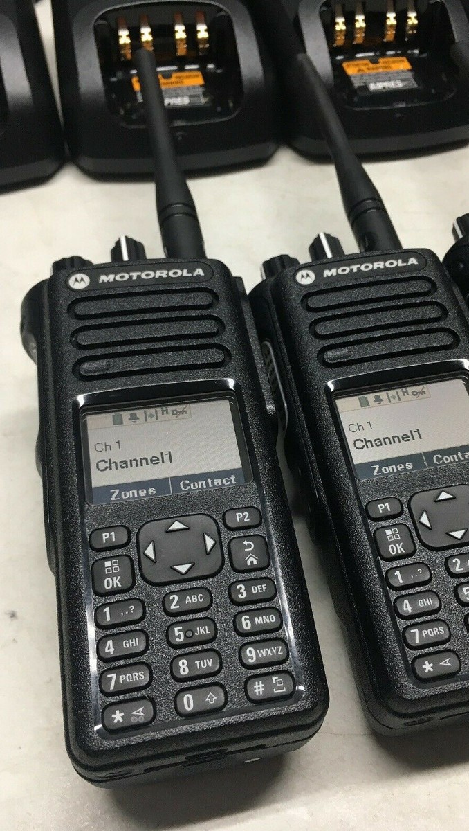 2) Motorola MotoTRBO XPR7550 UHF 403-512mhz digital radios