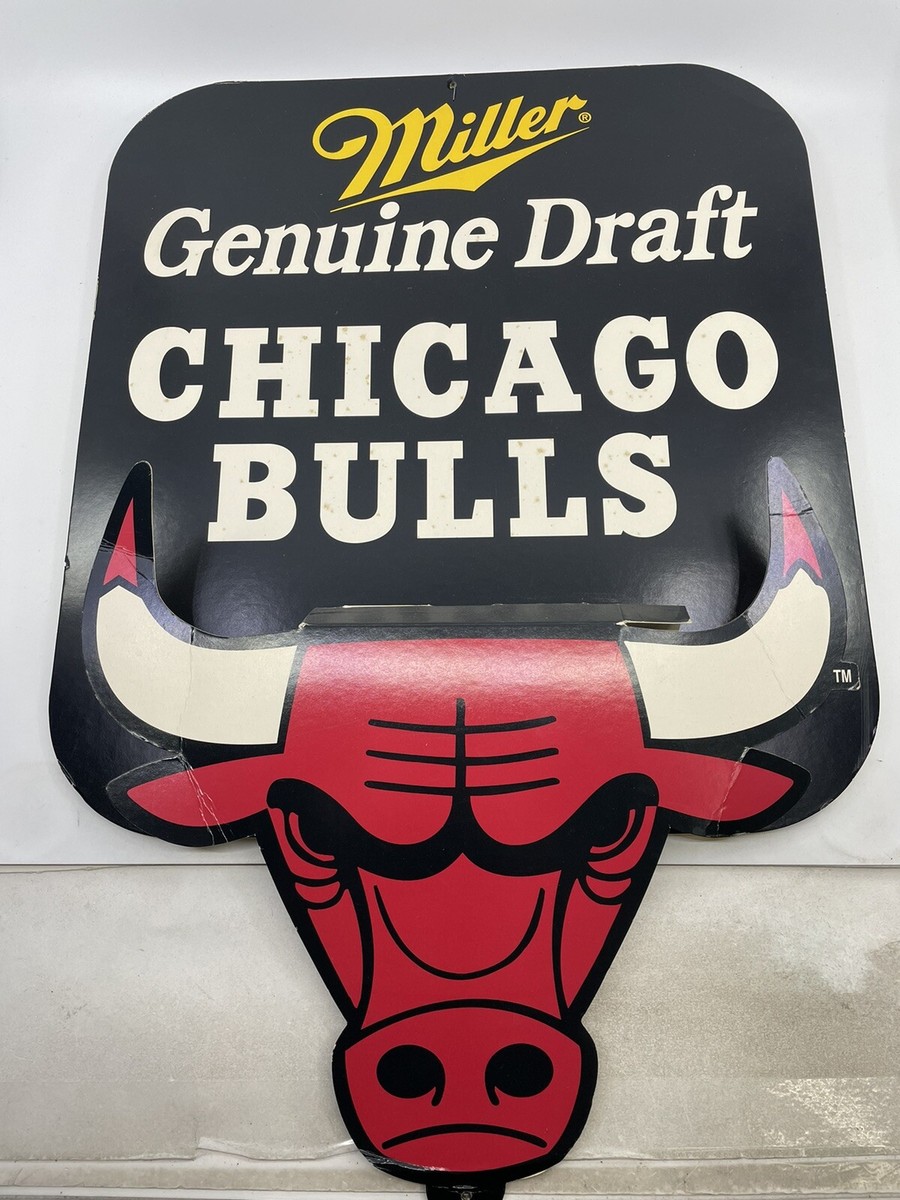 Vintage Miller genuine draft Chicago Bulls beer sign Cardboard | eBay