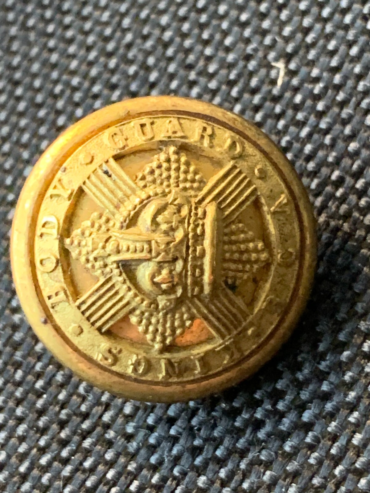 C1900 c1900 Royal Co. of Archers KIngs Guards Edinburgh Button Gilt J ...