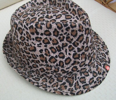 Brown Leopard print Triby Fedora Hat Flirt 57cm On Trend party