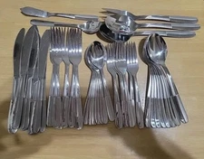 Cambridge CBS176 Stainless 6 Complete Sets And Serving -Frosted Glossy 40 Pieces