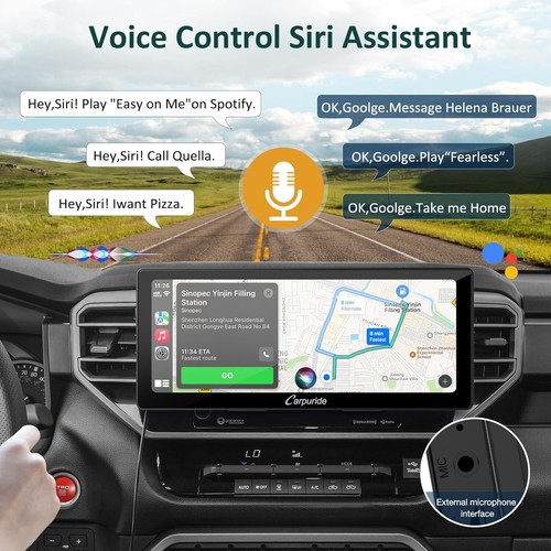 Carpuride 10.3” IPS Touch Screen Wireless Carplay Android Auto Car Radio Receive - Picture 4 of 8