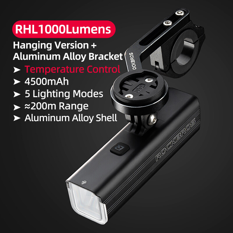 Передняя подъемная фара велосипеда ROCKBROS MTB Фонарик USB-C суперяркостью 6090₽