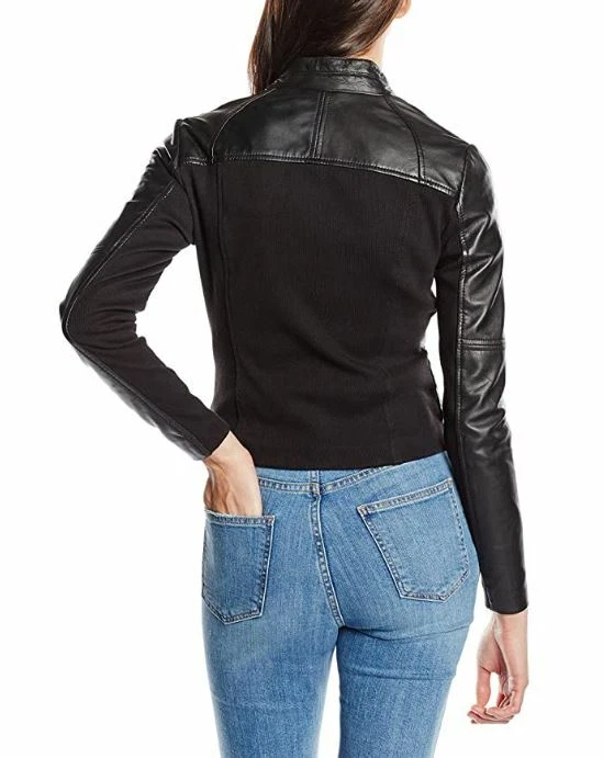 Trussardi jeans leather best sale jacket