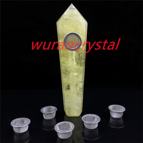 Natürliche Quarz Kristall Pfeife Obelisk Spitze Stein Stab Reiki Heilstein - Bild 181 von 329