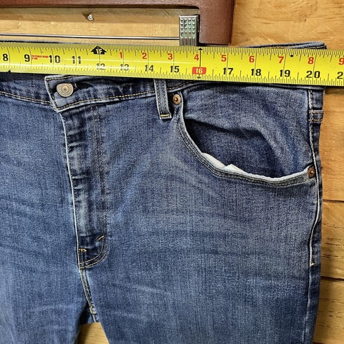 Levis 502 Mens 40x31 Blue Regular Fit Tapered Leg Medium Wash Cotton Blend - Picture 8 of 14