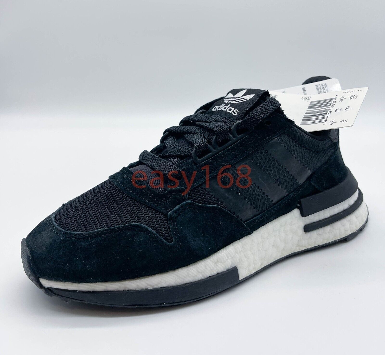 New Adidas Boost ZX 500 RM Shoes black B42227 Men's Size 5 Training Running