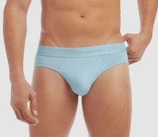 $30 2Xist Underwear Men's Blue Dream Solid Modern Fit Low Rise Briefs Size XL