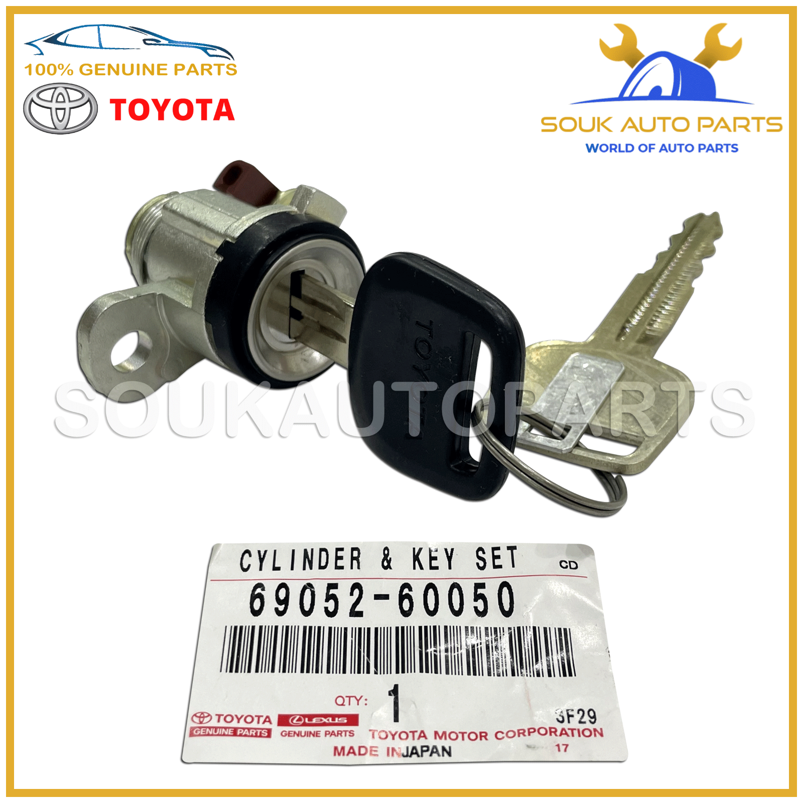 6905260050 Genuine Toyota CYLINDER & KEY SET, DOOR LOCK, LH 6905260050