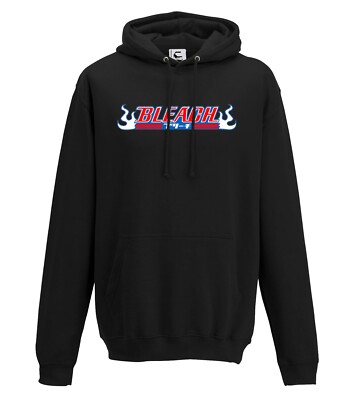 Anime Hoodie Bleach Logo Ichigo Anime Jumper Hoodie Adults, Teens Kids  Sizes UK