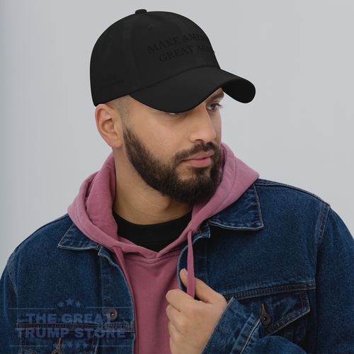 Dark MAGA Hat Black on Black Make America Great Again Hat Trump Baseball Cap - 第 5/21 張圖片