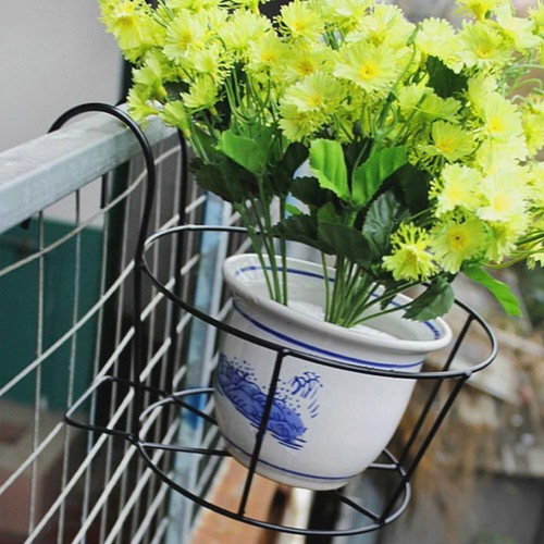 3Pack Railing Planters Outdoor Balcony Hanging Baskets for Plants Fence 6 inch - Picture 6 of 6