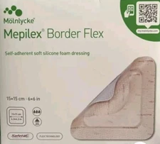 💟Mepilex Border Flex Box 6x6 Silicone Dressing💟595400 (5)Sheets