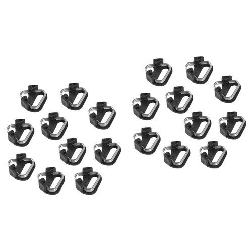 Set 2 accessori cinghia fotocamera clip fibbia plastica triangolo anello diviso gancio - Foto 12 di 12