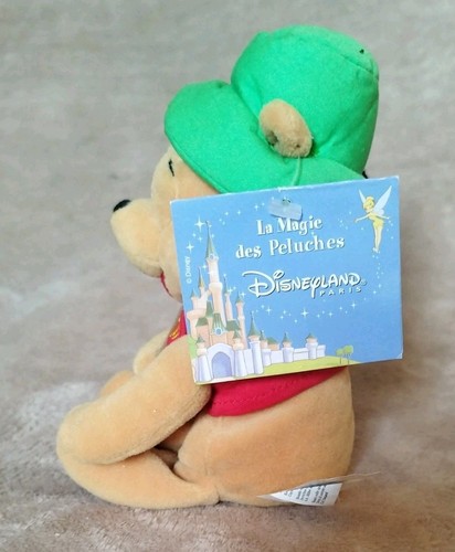 Disneyland Paris Store 8" Plush Winnie The Pooh Fishing - Tagged - Picture 2 of 3