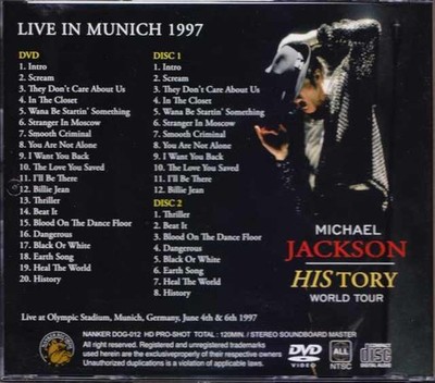 MICHAEL JACKSON / HISTORY WORLD TOUR LIVE IN MUNICH 1997 （1DVDR+
