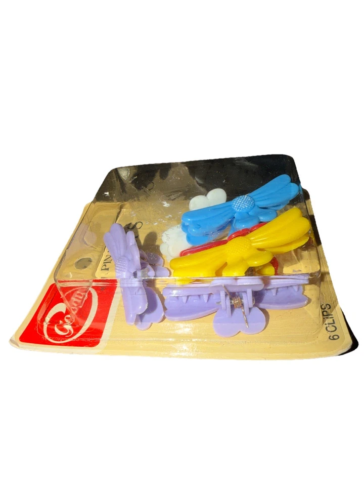 NUEVO EN PAQUETE Pin Up Pin Up Vintage Pin Pin Pin Pin Pin Pin Pin Pin Plástico Multicolor 1985 Mariposa Foto 3 de 4