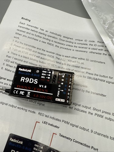 Receiver Radiolink R9DS 10 Ch 2.4GHz RC SBUS PWM Long Range Control Lot - Picture 2 of 4