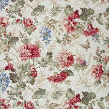 Mill Creek Raymond Waites Vintage Floral PARCHMENT Drapery Pillow Sewing Fabric
