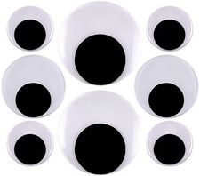 8Pack 2/3/4 Inch Googly Wiggle Eyes Self-Adhesive for Crafts Making Scrapbooking