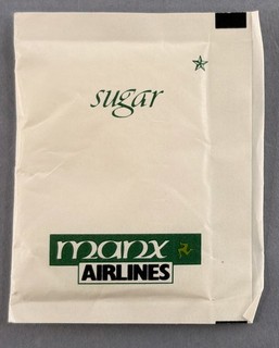 Manx Airlines Sugar Packet Inflight Catering Meal Tray Item Sachet Isle of Man