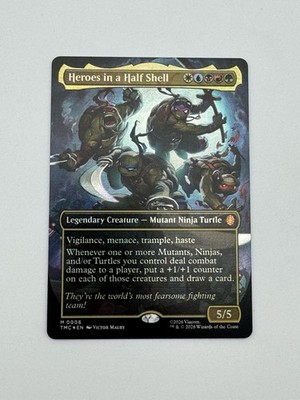 Heroes in a Half Shell (Borderless) Foil NM Commander: TMNT Ninja Turtles MTG #6
