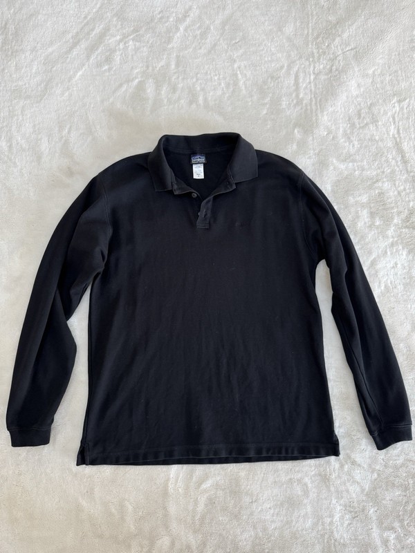 Patagonia Men’s Organic Cotton Long Sleeve Shirt 3 Buttons Black Medium.