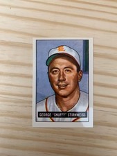 1986 Card Collectors Company '51 Bowman Reprints #21 Snuffy Stirnweiss - INDIANS