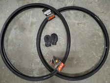 New Set CST Caldera Tire - 700 x 25, Clincher, Wire, Black, With Inner Tubes