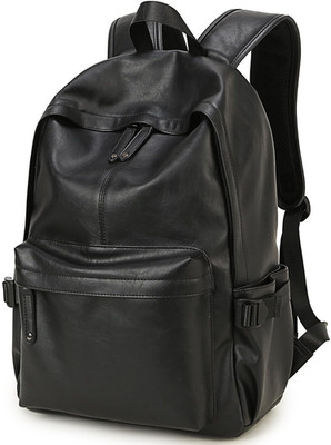 BP-08 Unisex PU Leather Computer Laptop Bag 15.6 Inch Backpack Shoulder Bags Tra