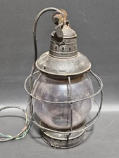 Antique Vintage Railroad/Onion Electrified Lantern