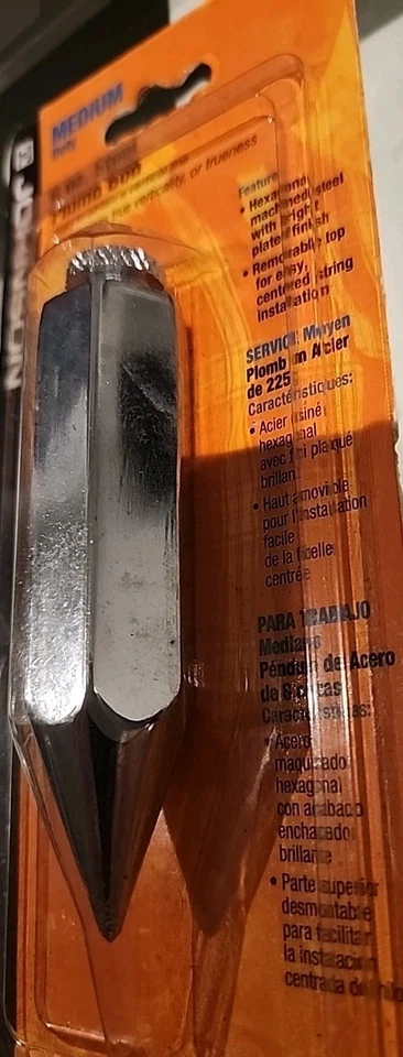 JOHNSON ~ PROJECT 8oz STEEL PLUMB BOB, 08 40-0672. NEW. - Image 2 of 2