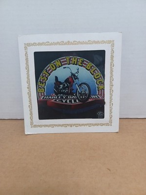 VTG 1980s Harley Davidson Motorcycle Best On The Block Art Picture Gift