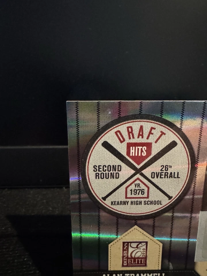 Panini Extra Edition Draft Hits Signatures 2010 Alan Trammell #7/40 HOF Tigers Foto 2 de 4