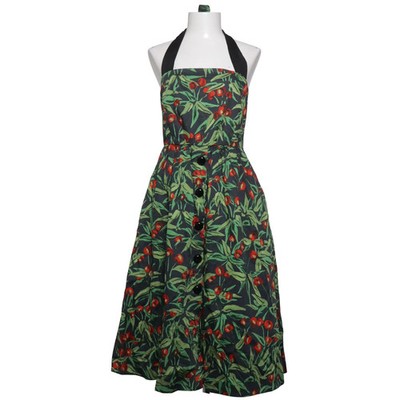 L.K. Bennett, Kleid, Größe: 38, Schwarz/Grün/Rot #mXK