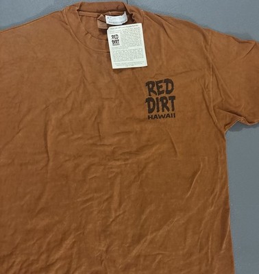 Vintage Red Dirt Hawaii T-Shirt XL Burnt Orange Kona Maui USA Made NWT