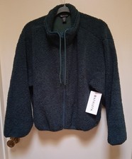 ATHLETA In the Clouds Fleece Jacket XL Pine/Green 784401 NEW