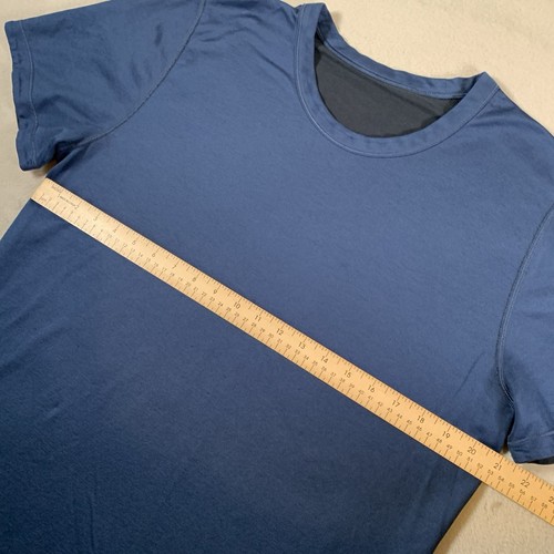 Lululemon Shirt Large Blue Outdoors Pullover Metal Athleisure Preppy Mens Yoga - Picture 3 of 8