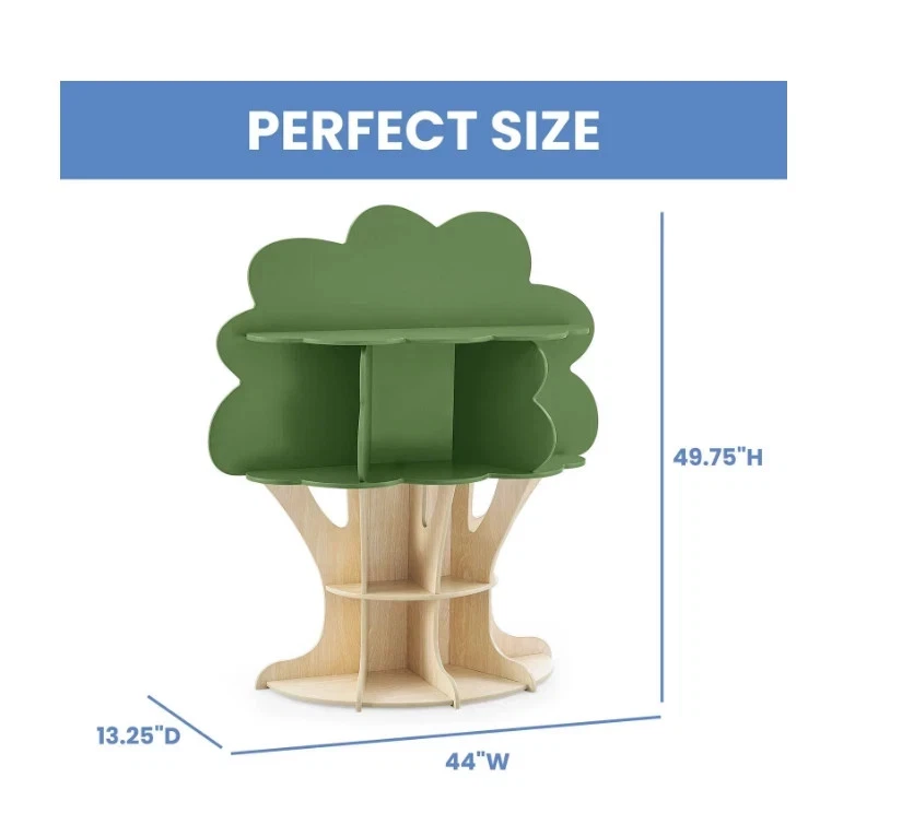 Librería infantil Delta en forma de árbol, verde/marrón Foto 3 de 4