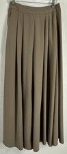 NWT's Easel LA Doby Wide Pants Mocha Size M Pleated Waist Side Seam Zip Pockets