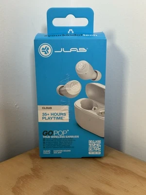JLab GO Pop ANC In-Ear True Wireless Earbuds - Active Noise Cancelling - White - Image 1 of 4