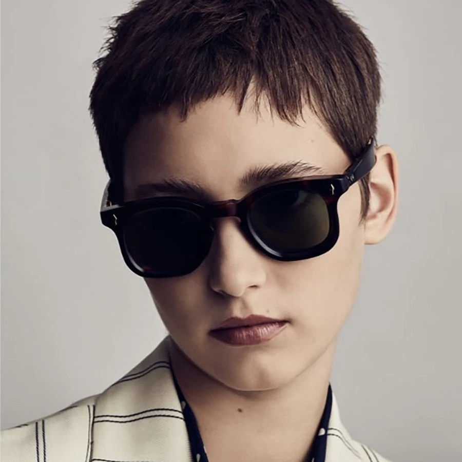 Gafas de sol cuadradas retro hechas a mano DEVAUX JMM para hombre y mujer, perfectas Foto 2 de 4