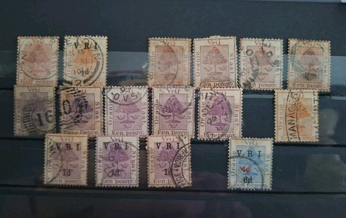 J264 - Orange Free State 1902 'Coat of Arms', Seventeen Stamps Used - 第 1/1 張圖片