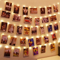 Lichterkette Fotoclips Zimmer Hochzeit Weihnachten USB Timer 8 Modi 120 Leds
